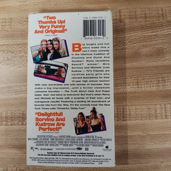 Romy and Michele's High School Reunion 1995 VHS Cult Classic Sorvino Kudrow VTG - Picture 3 of 9